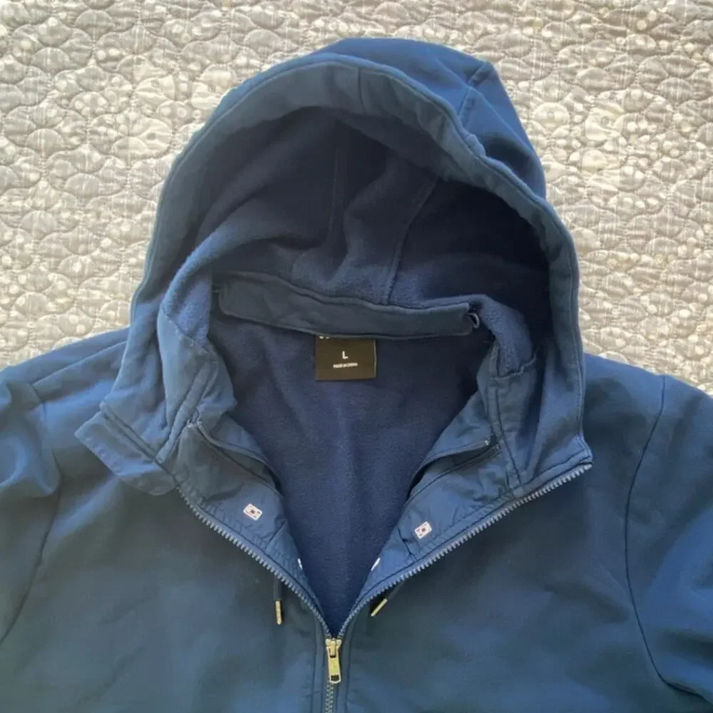 SCOTTeVEST Men's Hoodie 21 Pocket Full Zip Blue Size Large - Picture 5 of 10